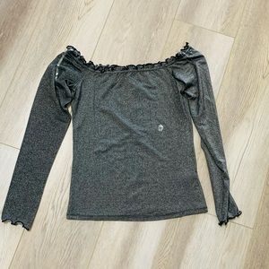 Aeropostale Long Sleeve Sparkly Blouse Medium NWT